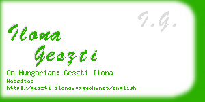 ilona geszti business card